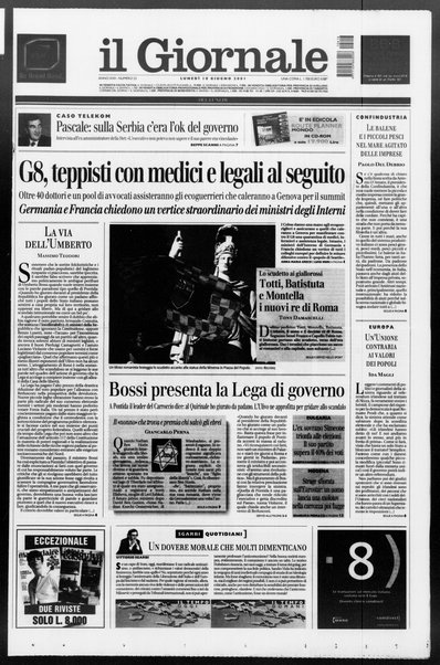 Il giornale del lunedi